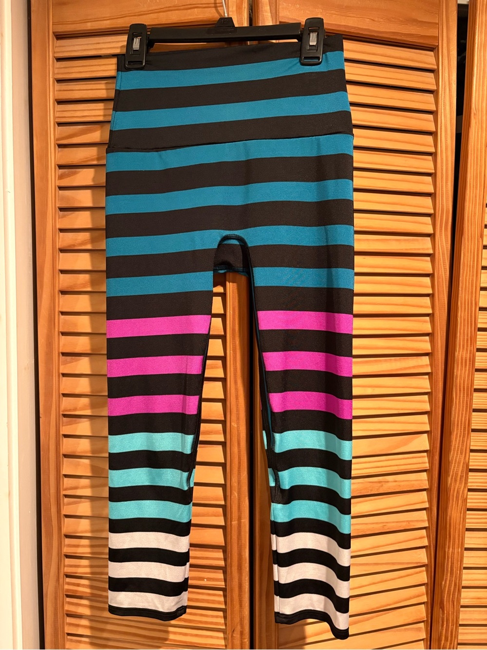 K-DEER Candice Signature Stripe Leggings High Waist Yoga Activewear Women's Sm